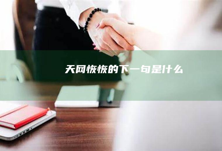 天网恢恢的下一句是什么