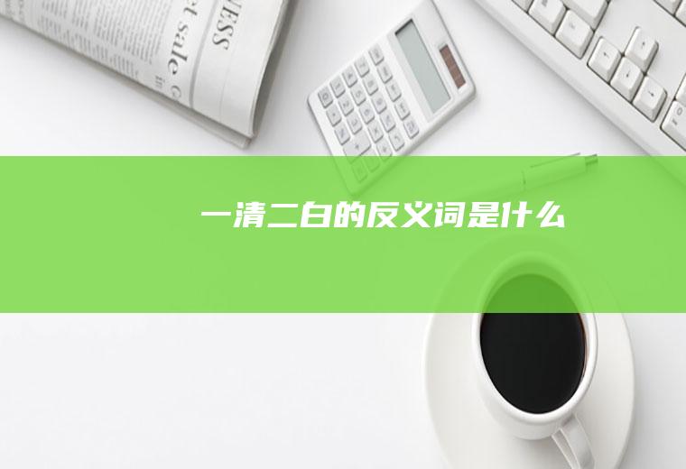 一清二白的反义词是什么