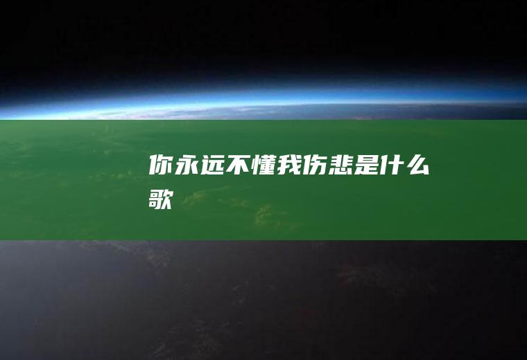 你永远不懂我伤悲是什么歌