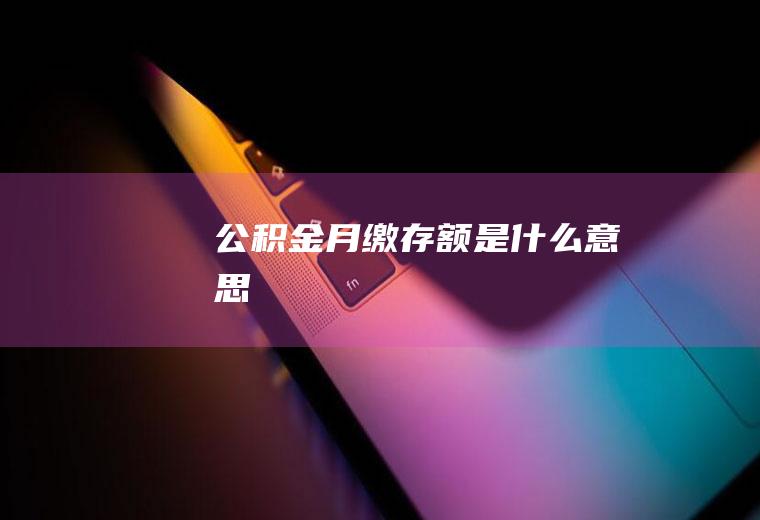 月缴存额