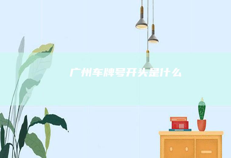 广州车牌号开头是什么