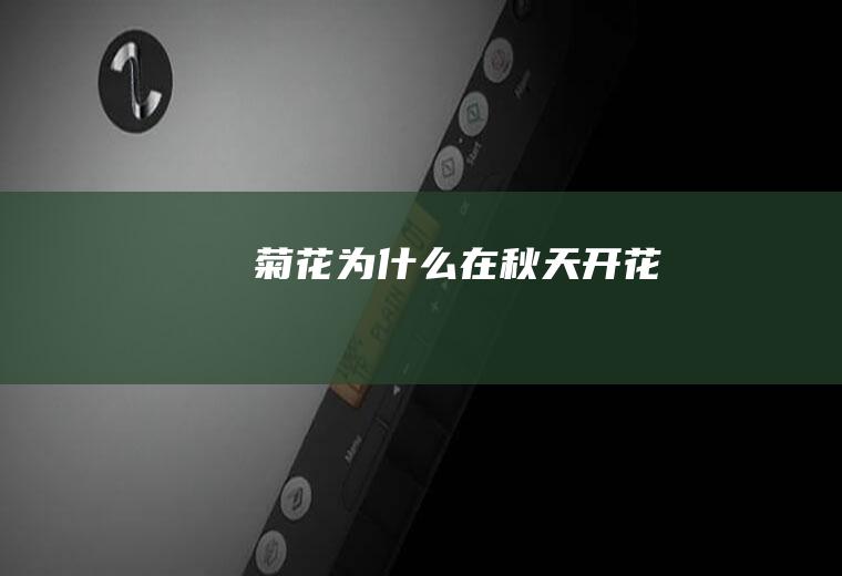 菊花为什么在秋天开花
