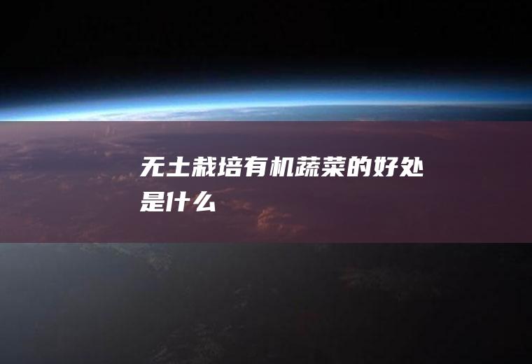 无土栽培有机蔬菜的好处是什么