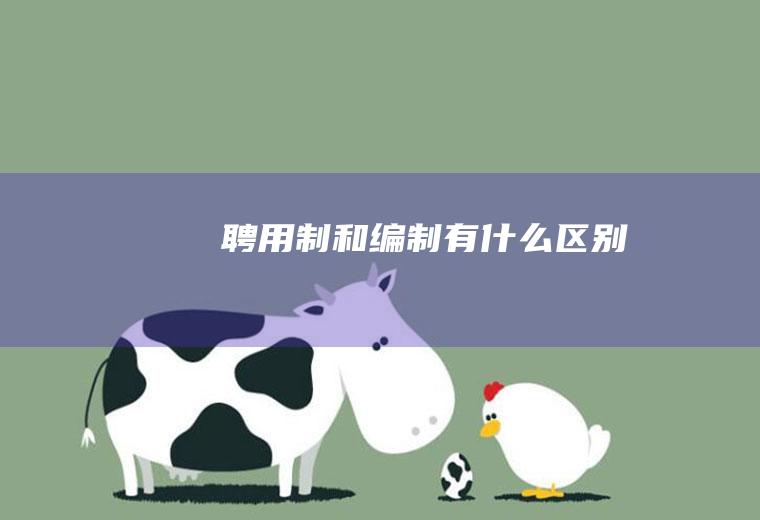 聘用制和编制有什么区别