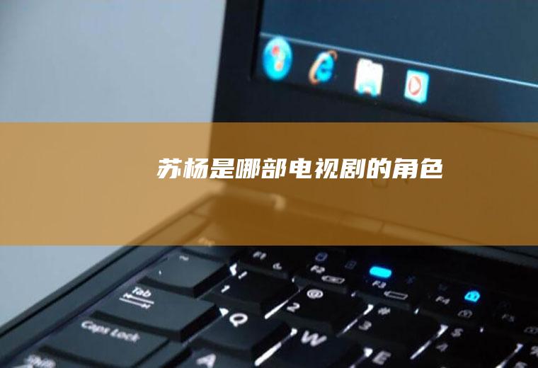 苏杨是哪部电视剧的角色