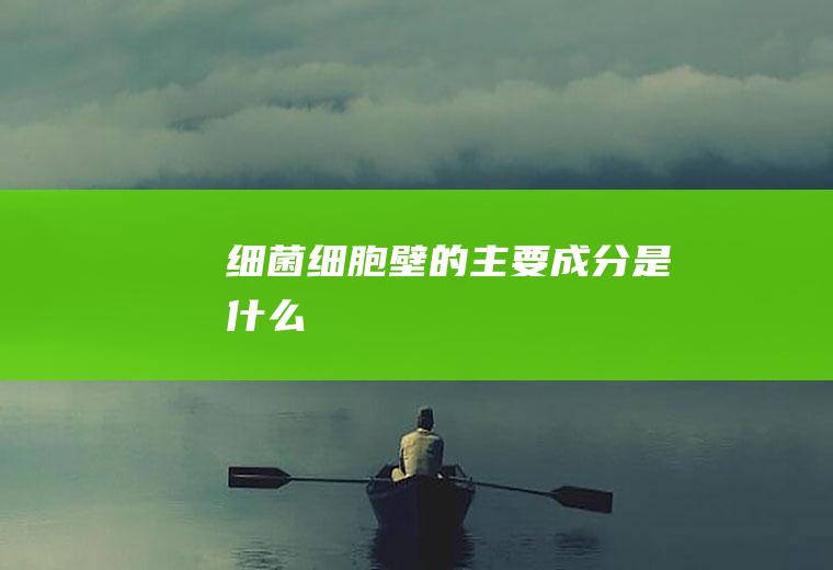 细菌细胞壁的主要成分是什么