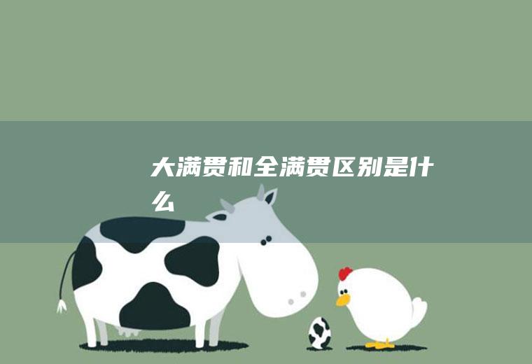 大满贯和全满贯区别是什么
