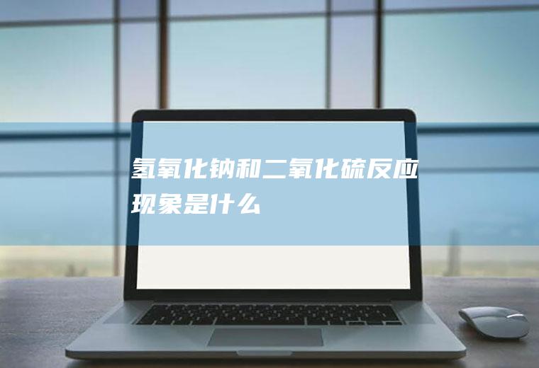 氢氧化钠和二氧化硫反应现象是什么
