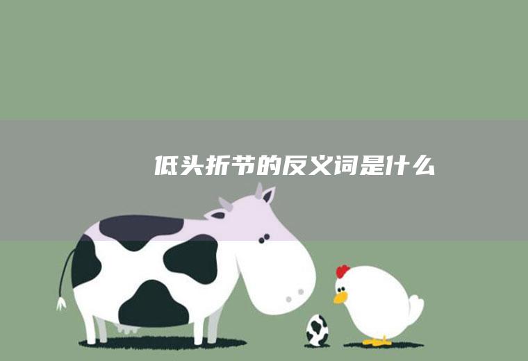 低头折节的反义词是什么