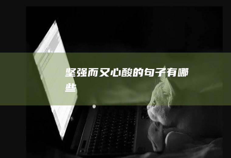 坚强而又心酸的句子有哪些