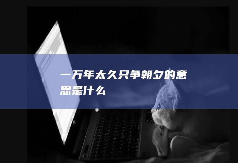一万年太久只争朝夕的意思是什么