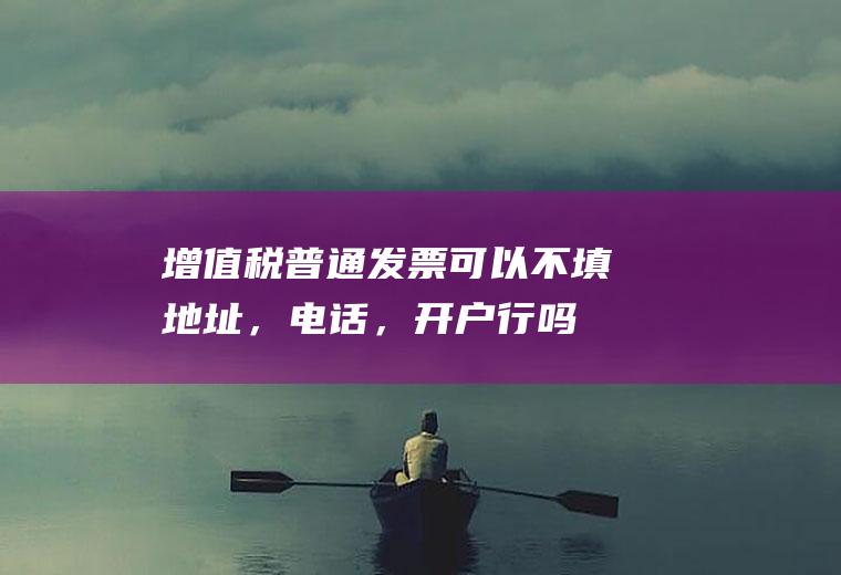 增值税普通发票可以不填地址，电话，开户行吗