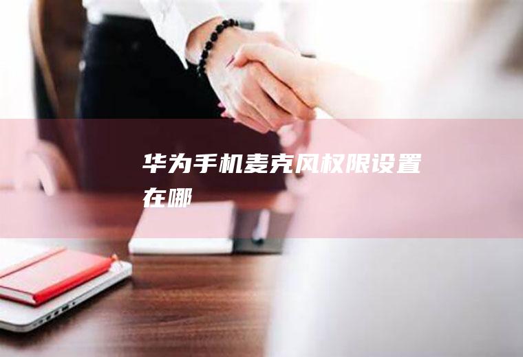 华为手机麦克风权限设置在哪