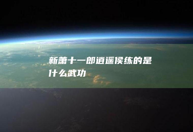 《新萧十一郎》逍遥侯练的是什么武功