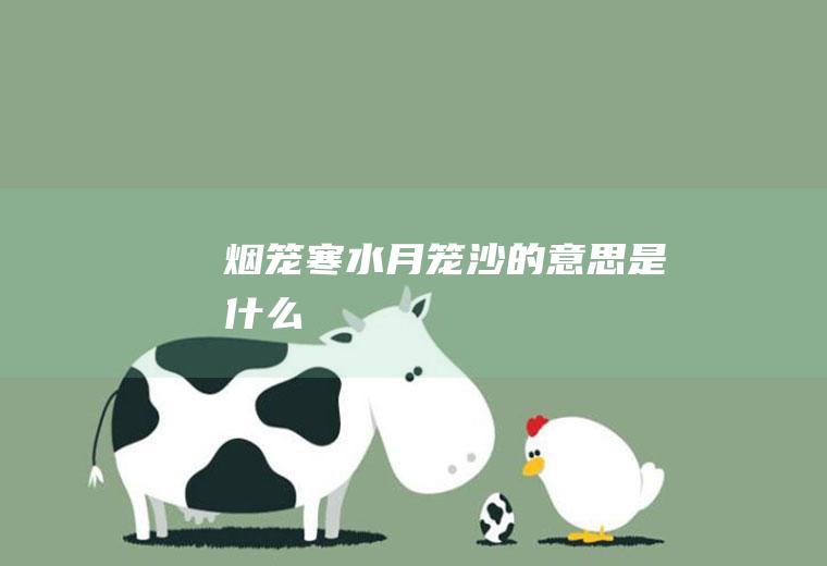 烟笼寒水月笼沙的意思是什么