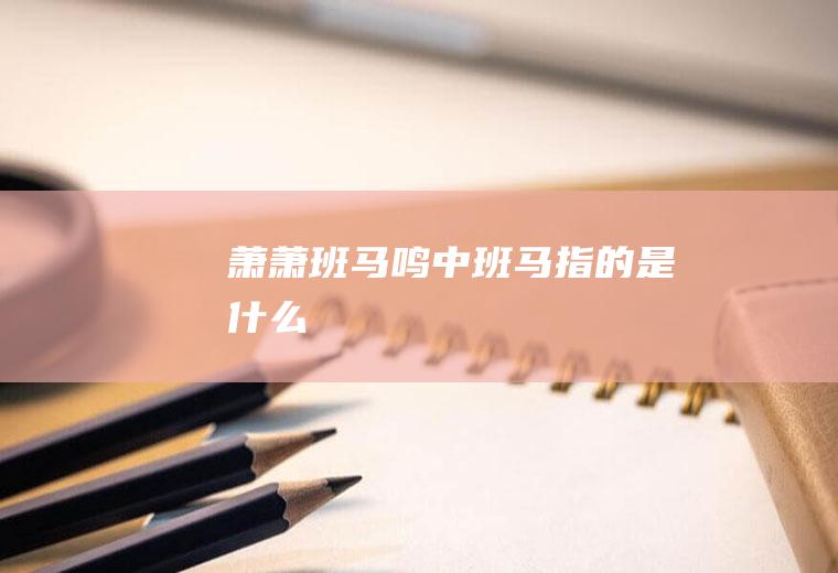 萧萧班马鸣中班马指的是什么