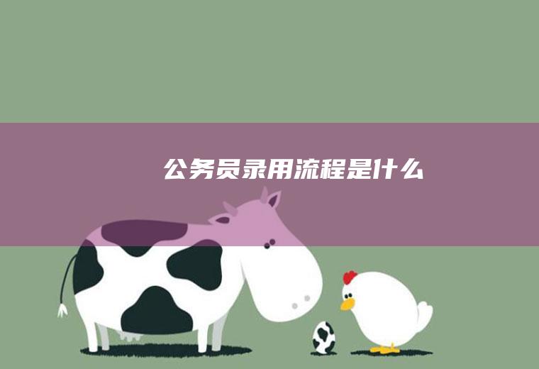 公务员录用流程是什么