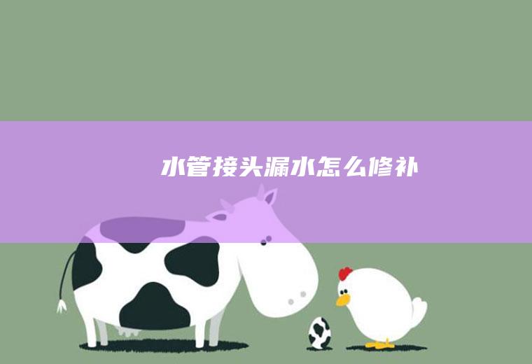 水管接头漏水怎么修补