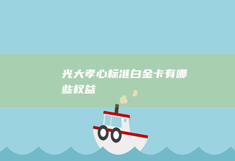 光大孝心标准白金卡有哪些权益