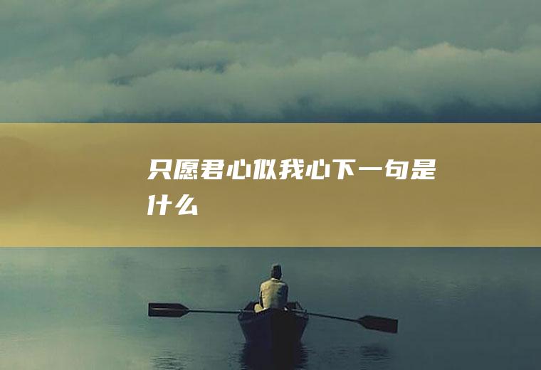 只愿君心似我心下一句是什么