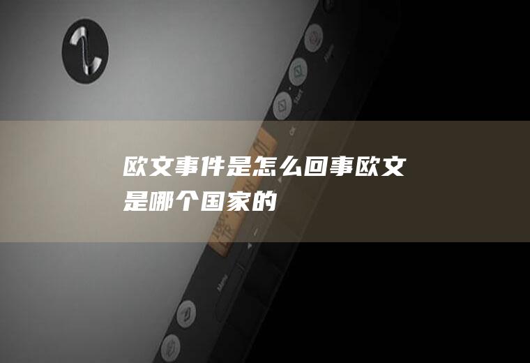 欧文事件是怎么回事欧文是哪个国家的
