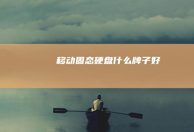 移动固态硬盘什么牌子好