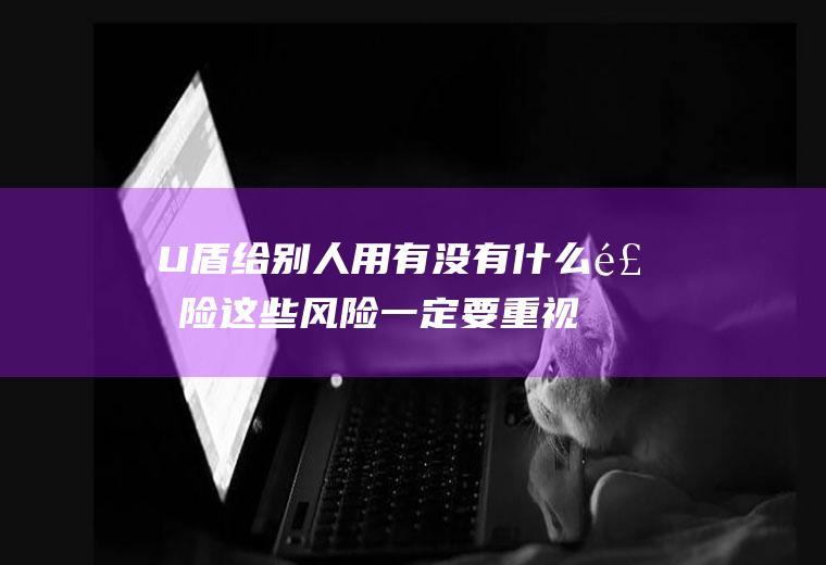 U盾给别人用有没有什么风险这些风险一定要重视