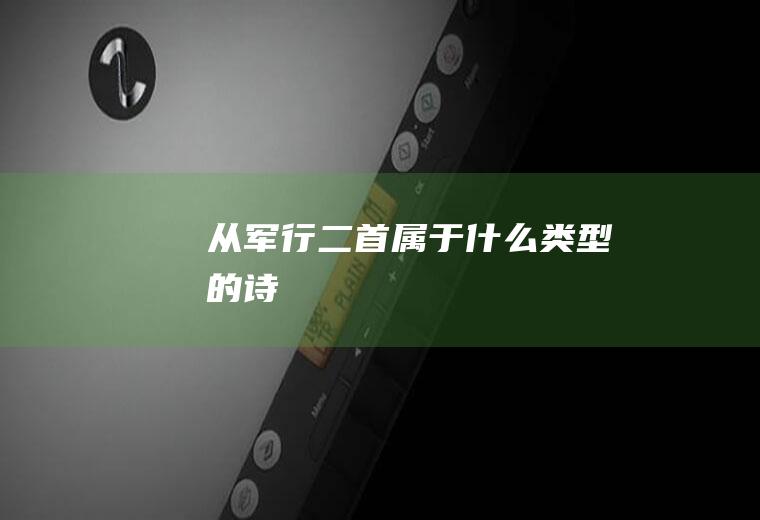 《从军行二首》属于什么类型的诗