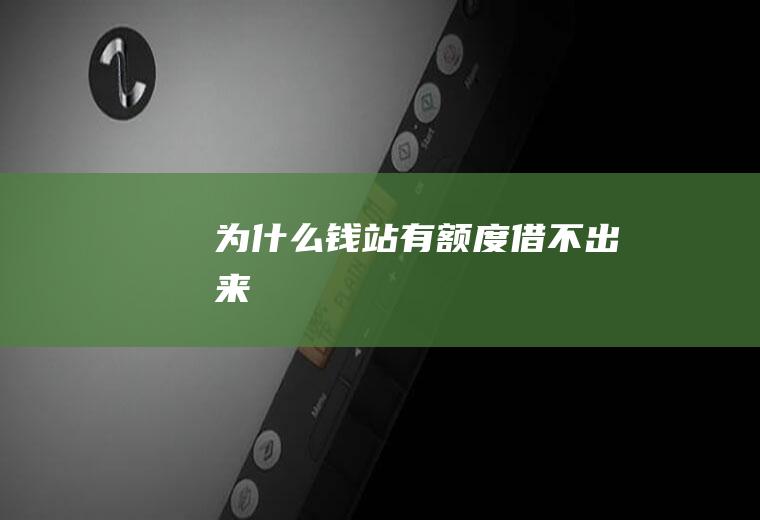 为什么钱站有额度借不出来
