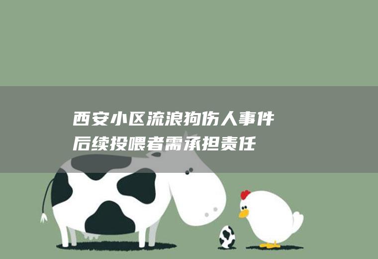 西安小区流浪狗伤人事件后续投喂者需承担责任