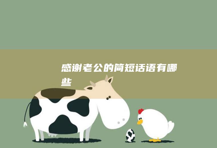 感谢老公的简短话语有哪些