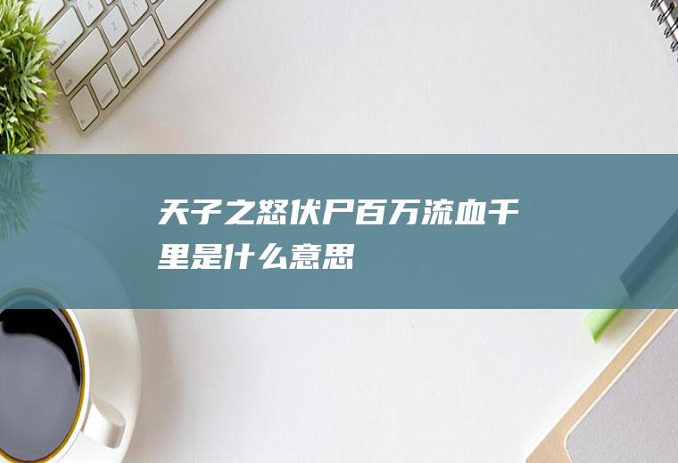 天子之怒伏尸百万流血千里是什么意思