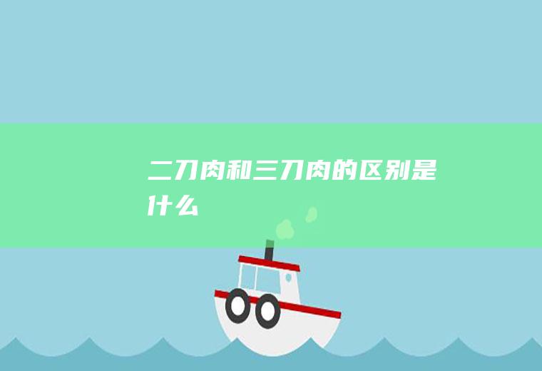 二刀肉和三刀肉的
