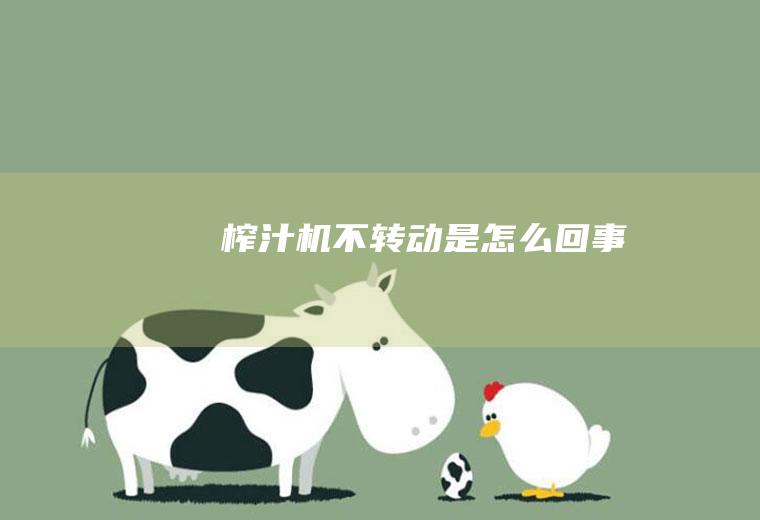榨汁机不转动是怎么回事