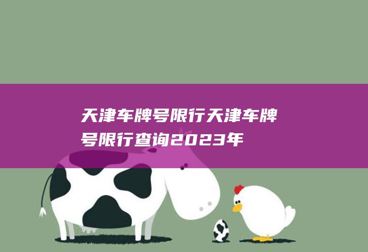 天津车牌号限行天津车牌号限行查询2023年