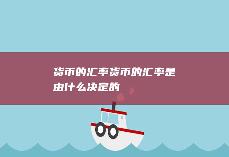 货币的汇率货币的汇率是由什么决定的