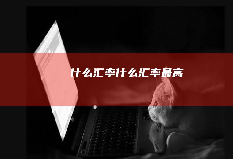 什么汇率什么汇率最高