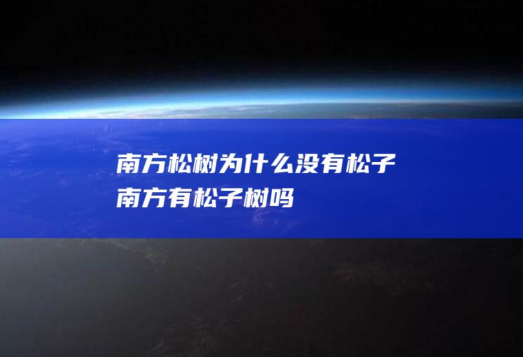 南方松树为什么没有松子,南方有松子树吗