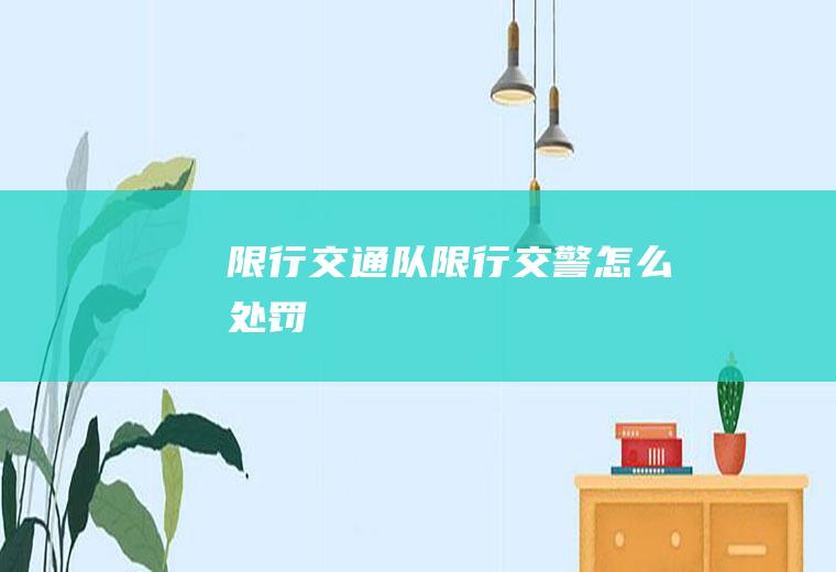 限行交通队限行交警怎么处罚