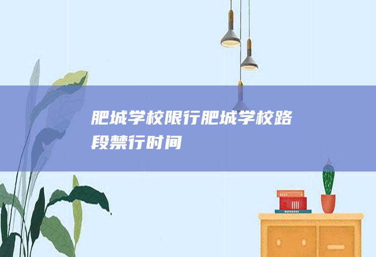肥城学校限行肥城学校路段禁行时间