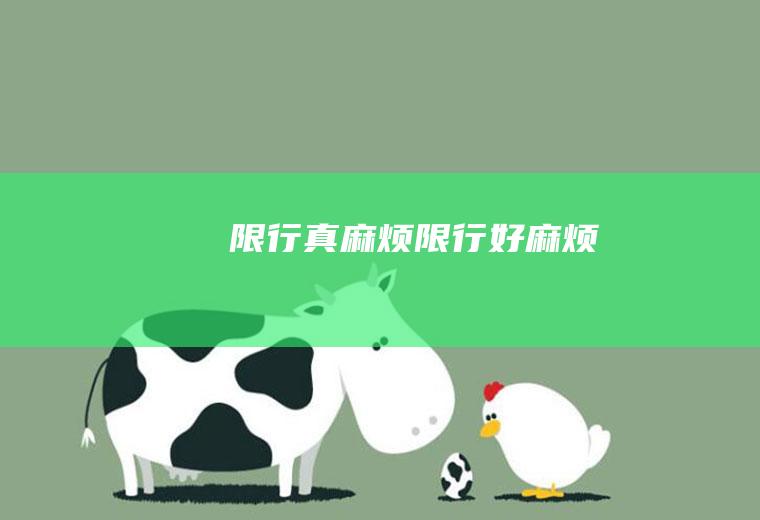 限行真麻烦限行好麻烦