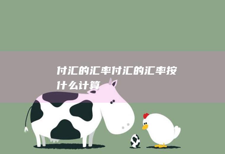 付汇的汇率付汇的汇率按什么计算