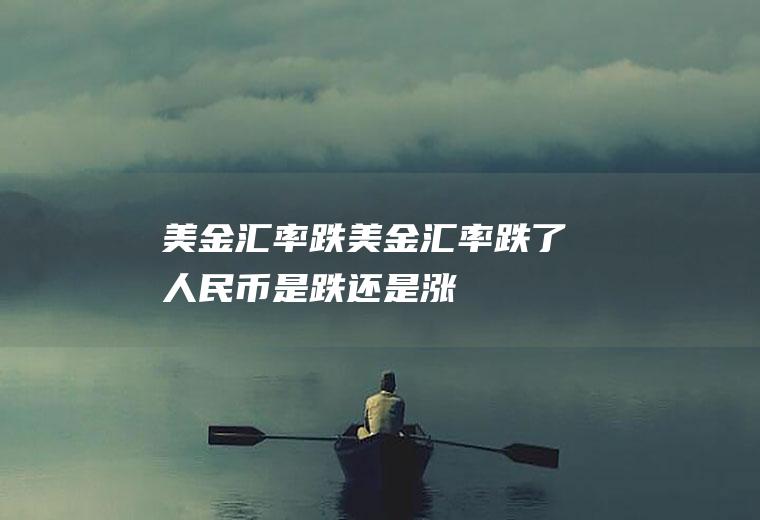 美金汇率跌美金汇率跌了人民币是跌还是涨