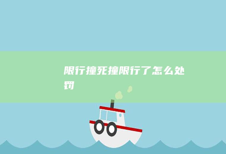 限行撞死撞限行了怎么处罚