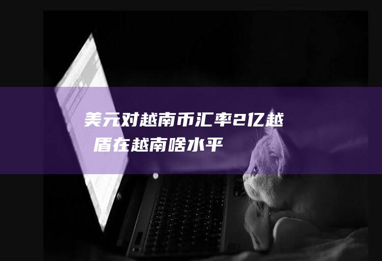 美元对越南币汇率,2亿越南盾在越南啥水平