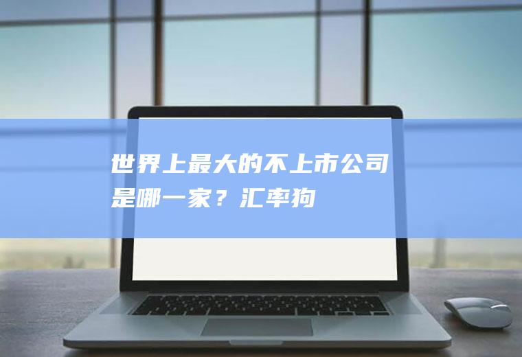 世界上最大的不上市公司是哪一家？汇率狗
