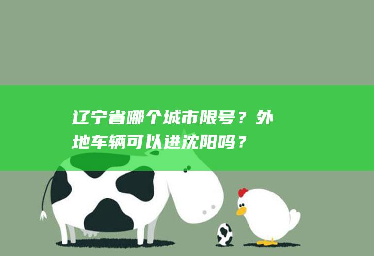 辽宁省哪个城市限号？外地车辆可以进沈阳吗？