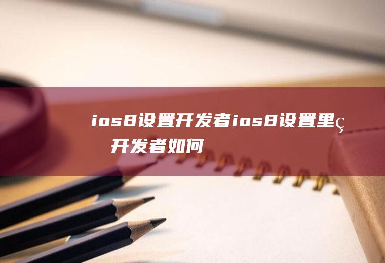 ios8设置开发者ios8设置里的开发者如何设置