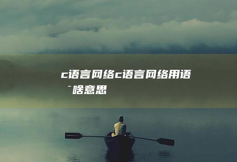 c语言网络c语言网络用语是啥意思