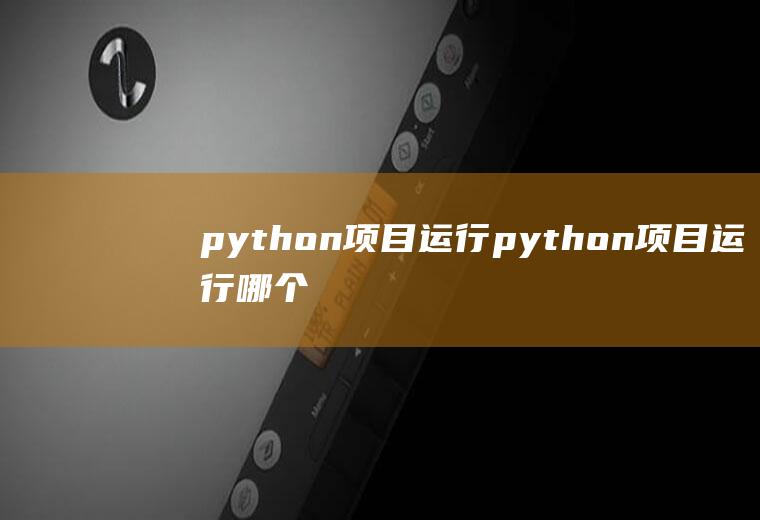 python项目运行python项目运行哪个文件